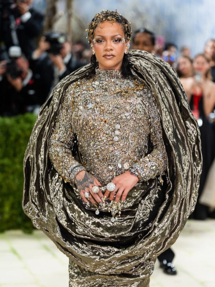 Rihanna in Custom Maison Margiela at The Met Gala 202